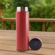 Red Vacuum Insulated Water Bottle with LED Temperature Display (1 Pc  500ml)