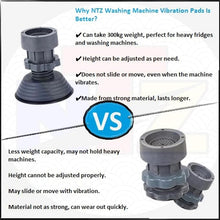 Heavy quality Adjustable Anti Vibration rubber Pads for Appliances | Washing Machine Stand , Refrigerator Stand | 300 kg Capacity, 7-9 cm adjustable Height | Shock-Absorbing, Noise Cancelling (4 Pcs)
