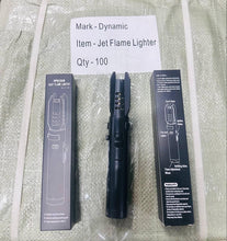 Metal Jet windproof flame Lighter for kitchen and outdoor. adjustable flame. refillable with butane gas.