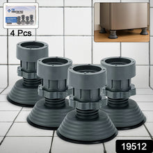 Heavy quality Adjustable Anti Vibration rubber Pads for Appliances | Washing Machine Stand , Refrigerator Stand | 300 kg Capacity, 7-9 cm adjustable Height | Shock-Absorbing, Noise Cancelling (4 Pcs)