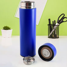 Blue Vacuum Insulated Water Bottle  with LED Temperature Display (1 Pc  500ml)
