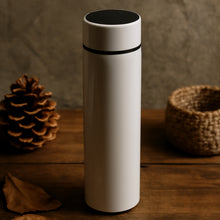 White Vacuum Insulated Water Bottle with LED Temperature Display (1 Pc  500ml)