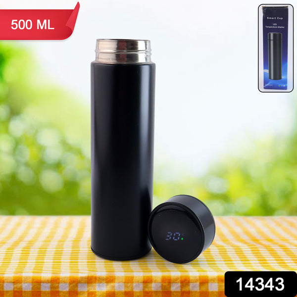 Black Vacuum Insulated Water Bottle  with LED Temperature Display(1 Pc  500ml)