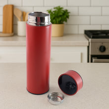 Red Vacuum Insulated Water Bottle with LED Temperature Display (1 Pc  500ml)