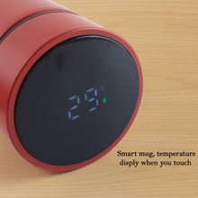 Red Vacuum Insulated Water Bottle with LED Temperature Display (1 Pc  500ml)